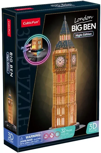 Cubic Fun. Puzzle 3D LED. Big Ben - tantis.pl