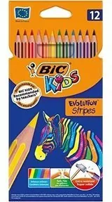 Kredki ołówkowe. Evolution Stripes. 12 kolorów - tantis.pl