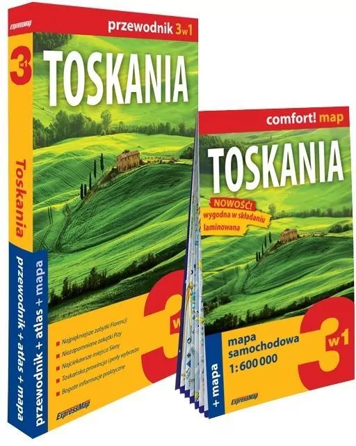 Toskania 3w1: przewodnik + atlas + mapa - tantis.pl