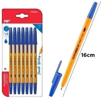 Długopis 1mm niebieski 7szt - tantis.pl