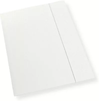 Teczka A4 z gumką biała 350gsm