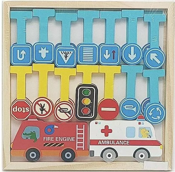 Układanka drewniana Pojazdy - tantis.pl