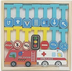 Układanka drewniana Pojazdy