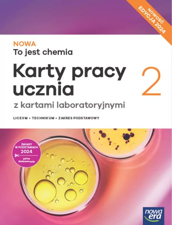 NOWA To jest chemia 2. Karty pracy ucznia z kartami laboratoryjnymi do liceum i technikum. Zakres podstawowy - tantis.pl