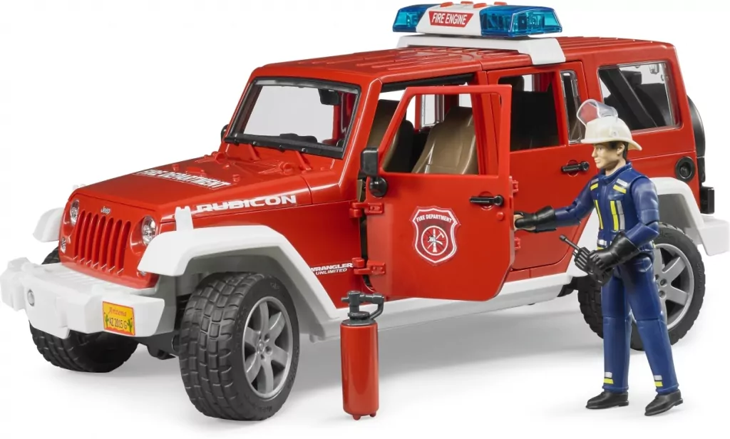 Jeep Wrangler Unlimited Rubicon. Straż Pożarna z figurką - tantis.pl
