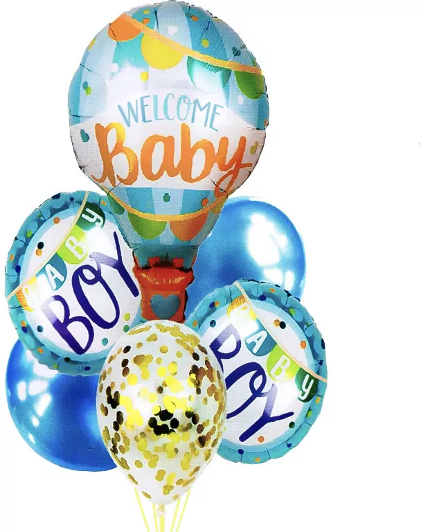 Zestaw balonów Baby Boy, 30-79cm, 6 szt. BCS-402 - tantis.pl