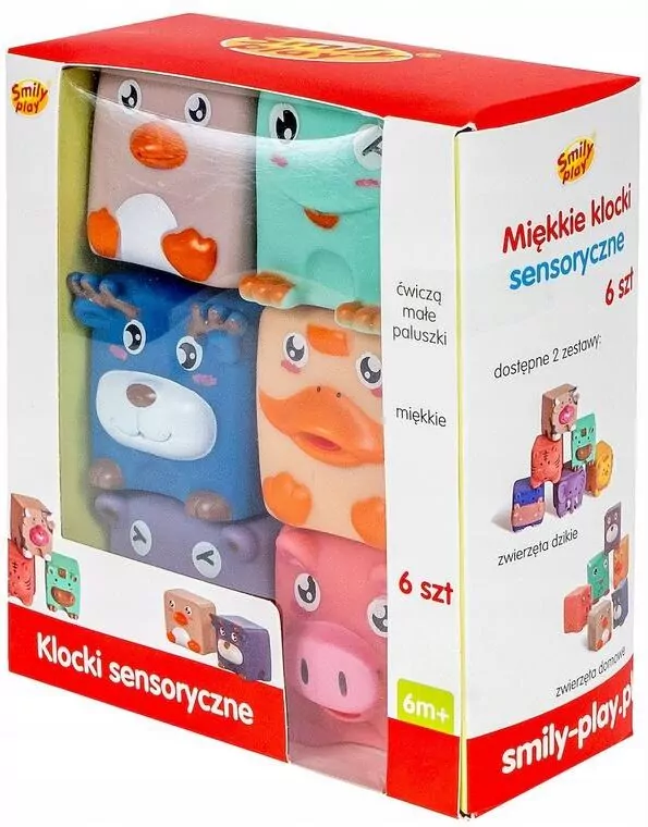 Miękkie klocki sensoryczne 6 elementów - tantis.pl
