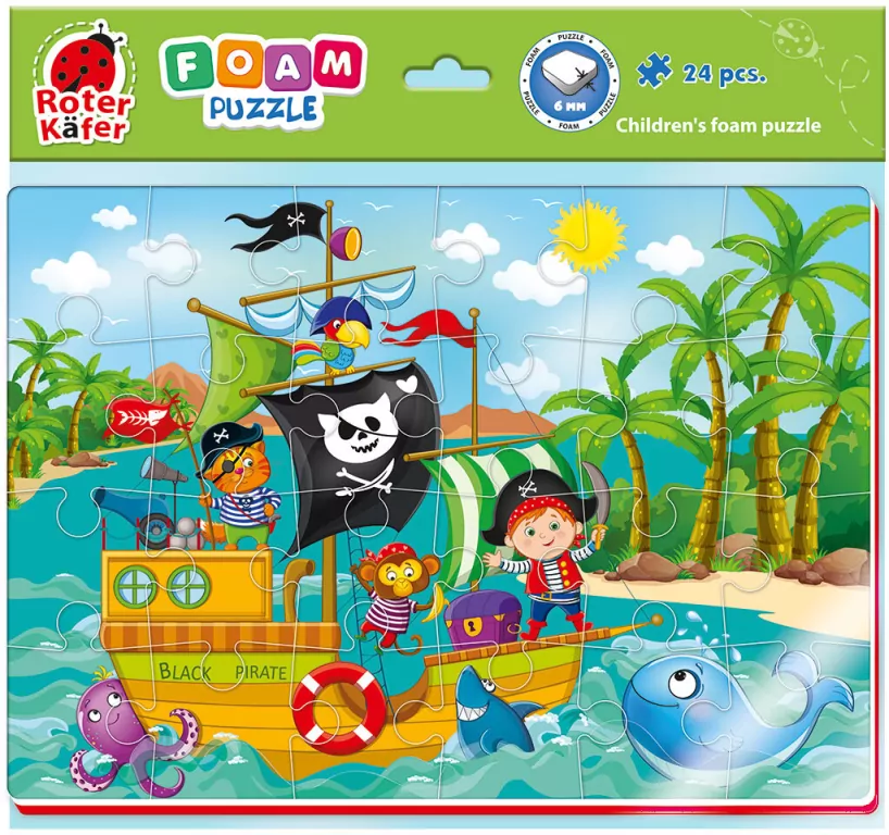 Piankowe puzzle A4. Piraci - tantis.pl