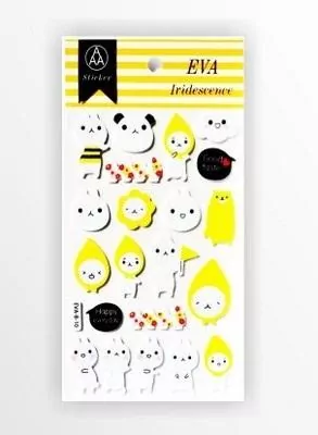 Stiker z elementami z pianki z lekkim brokatem - tantis.pl