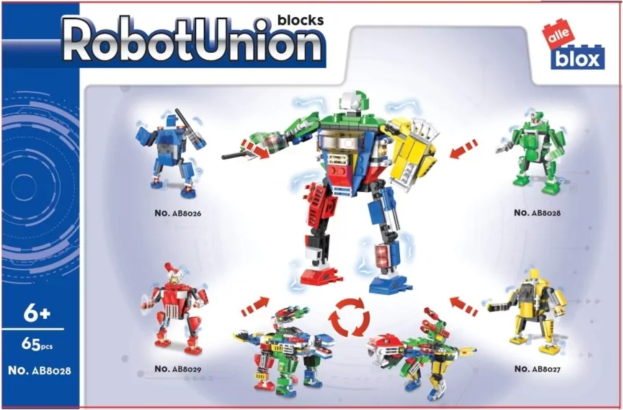 Klocki konstrukcyjne Alleblox RobotUnion 65el zielony - tantis.pl