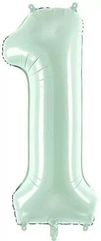 Balon foliowy cyfra 1 zieleń 72cm - tantis.pl