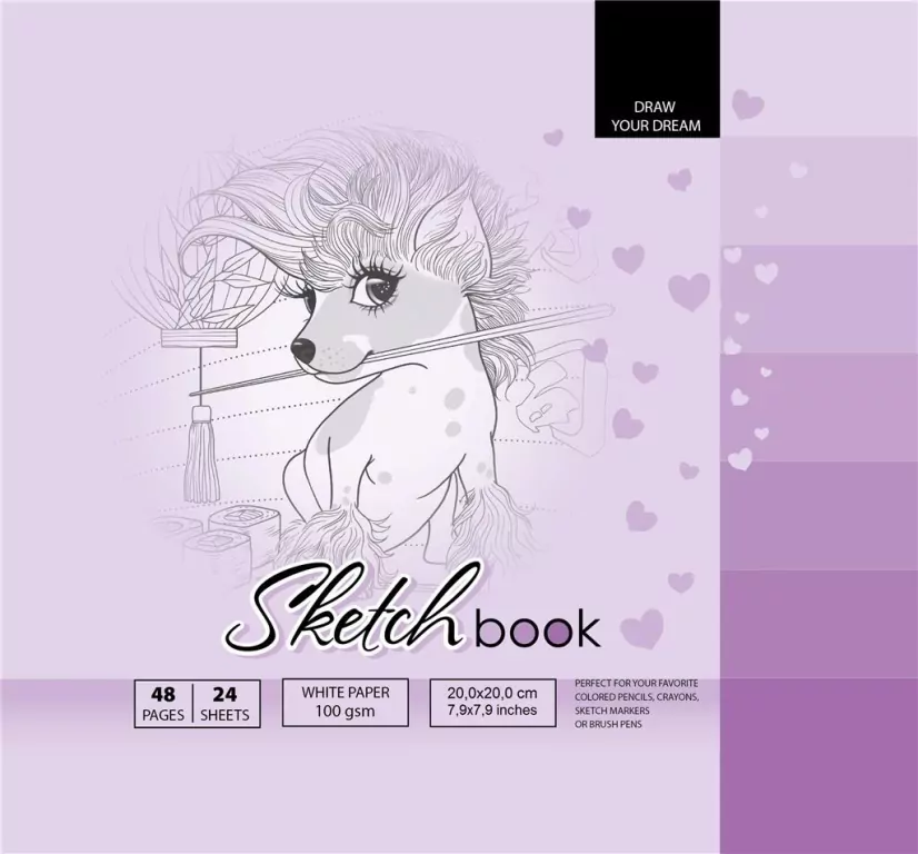 Sketchbook. Szkicownik 48 kartek. 200 x 200 mm - tantis.pl