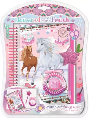 Notatnik na spirali w saszetce Konie