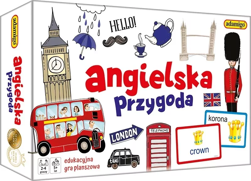 Quiz. Angielska przygoda. Edukacyjna gra planszowa - tantis.pl