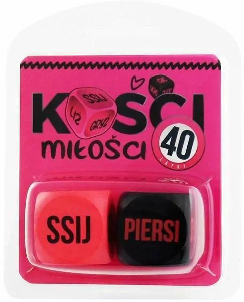 Kości Miłości 40 latki (różowo-czarne) - tantis.pl