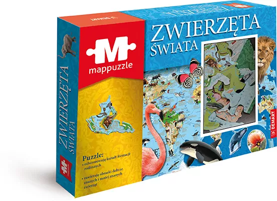 Mappuzzle. Zwierzęta świata - tantis.pl
