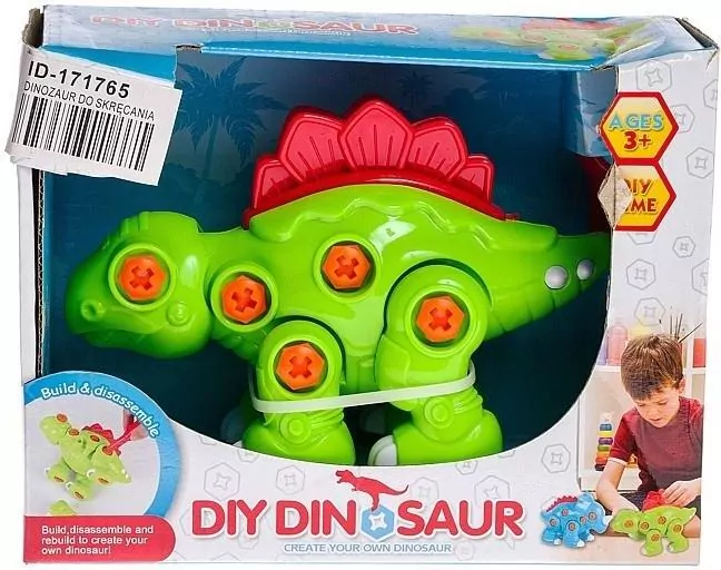Dinozaur do skręcania zielony. Zabawka. ADAR - tantis.pl