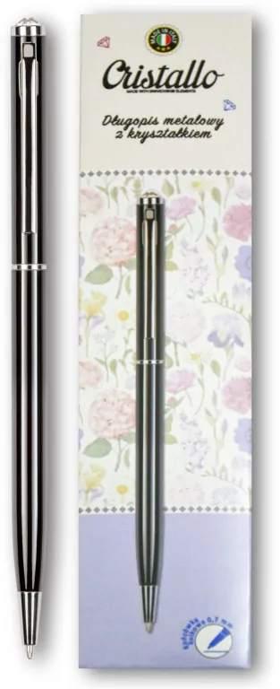 Długopis 0,7mm Cristallo Swarovski czarny - tantis.pl