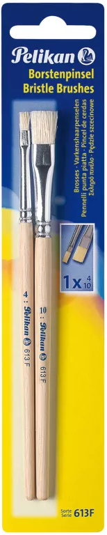 Pędzelki Pelikan płaskie gr 4,10 2 sztukI blister - tantis.pl