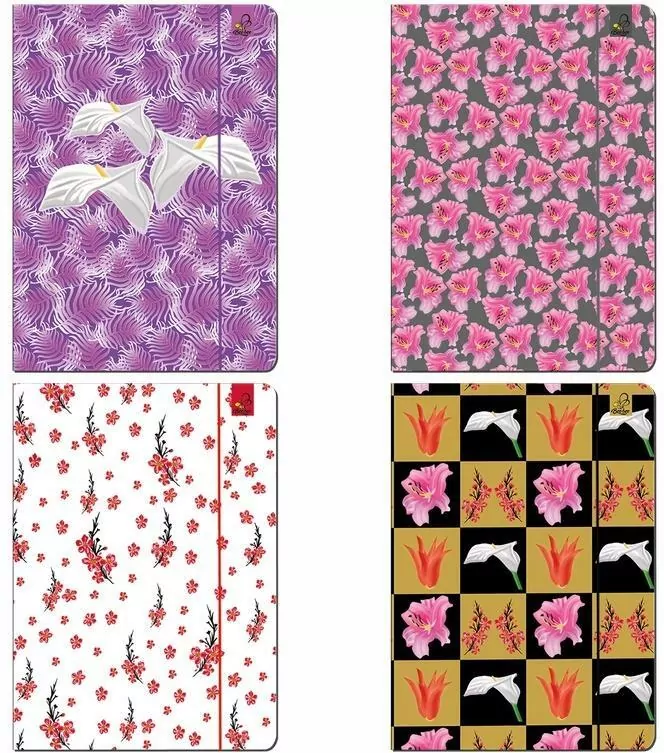 Teczka A4 z gumką Flowers TFLA4 - tantis.pl
