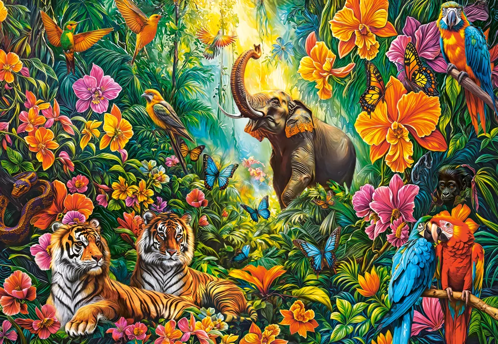 Puzzle 1000 Blooming Jungle CASTOR - tantis.pl