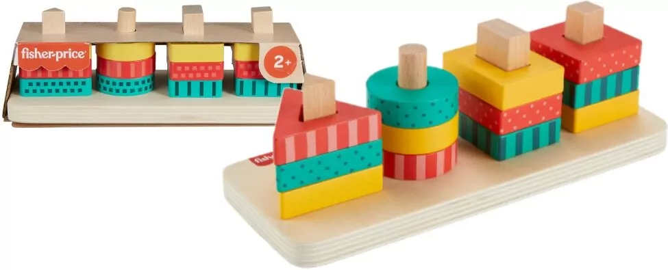 Fisher Price. Drewniany sorter kształtów - tantis.pl