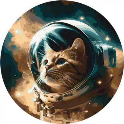 Malowanie po numerach okrągłe - Kosmos 40cm - tantis.pl