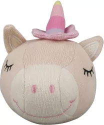 Piłka wełniana z grzechotką Jednorożec