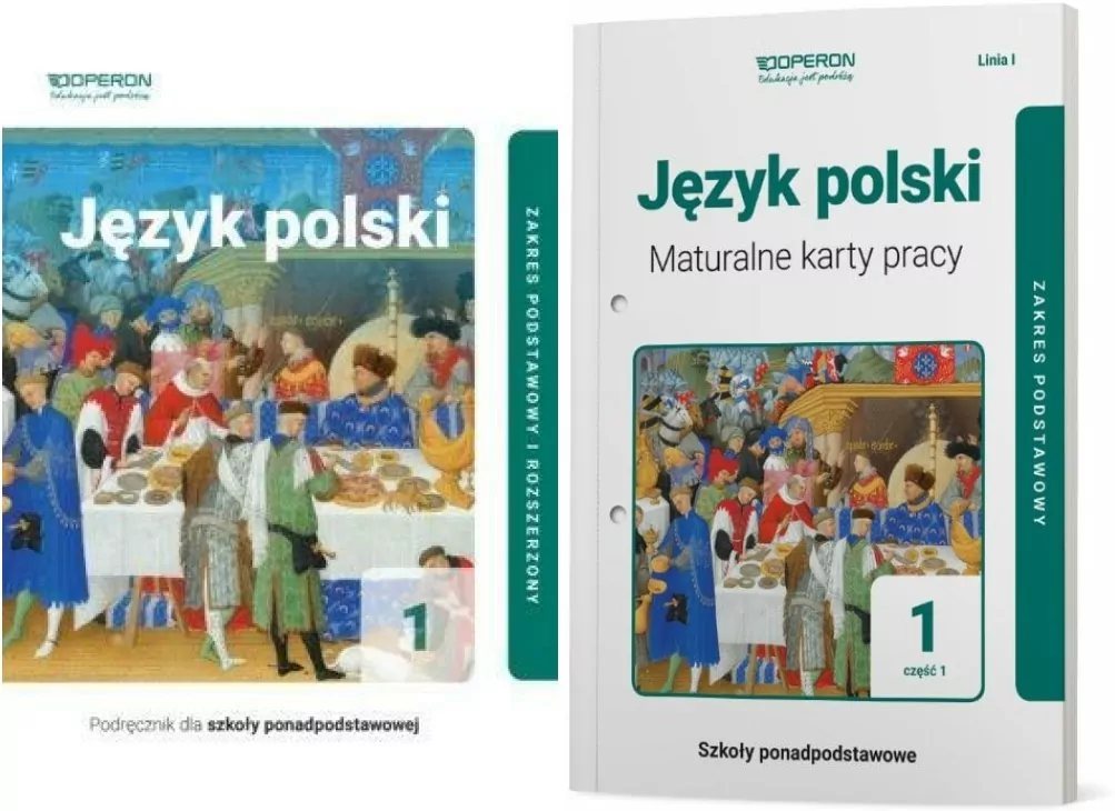Pakiet: Język polski. Klasa 1. Część 1. Podręcznik dla szkoły ponadpodstawowej. Zakres podstawowy i rozszerzony / Język polski 1. Maturalne karty pracy. Część 1. Linia 1. Zakres podstawowy. - tantis.pl