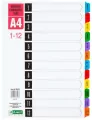 Przekładki kartonowe 1-12 index laminowany - tantis.pl