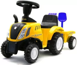 Jeździdełko traktor z przyczepą New Holland żółty