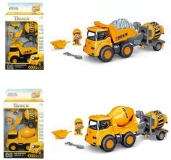 Maszyna budowlana z napędem i przyczepą mix