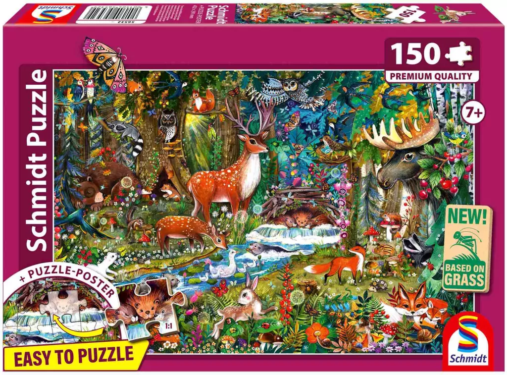 Puzzle PQ 150 Zwierzęta w lesie G3 - tantis.pl