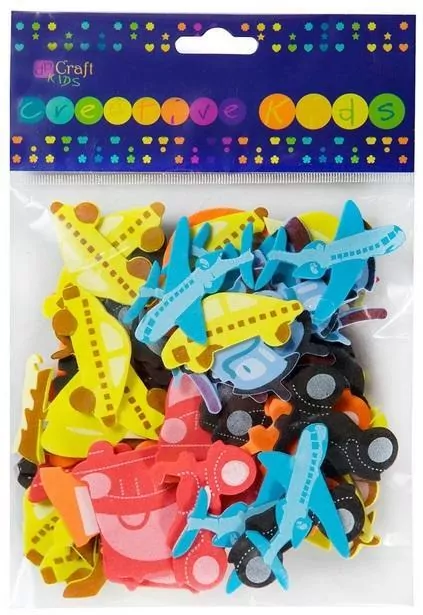 Naklejki z pianki transport, 53 szt. (KSPI-063) - tantis.pl