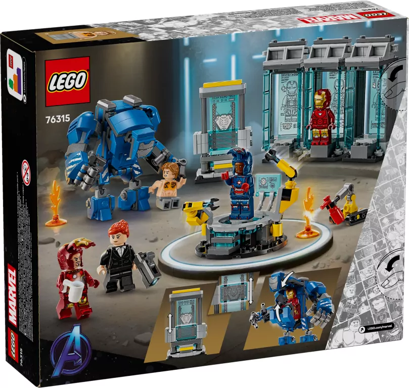 LEGO® Marvel. Laboratorium Iron Mana: Zbrojownia 76315 - tantis.pl