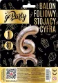 Balon foliowy stojący 6 rose gold 81cm - tantis.pl