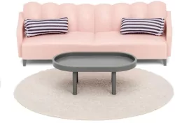 Meble do salonu do domku dla lalek basic