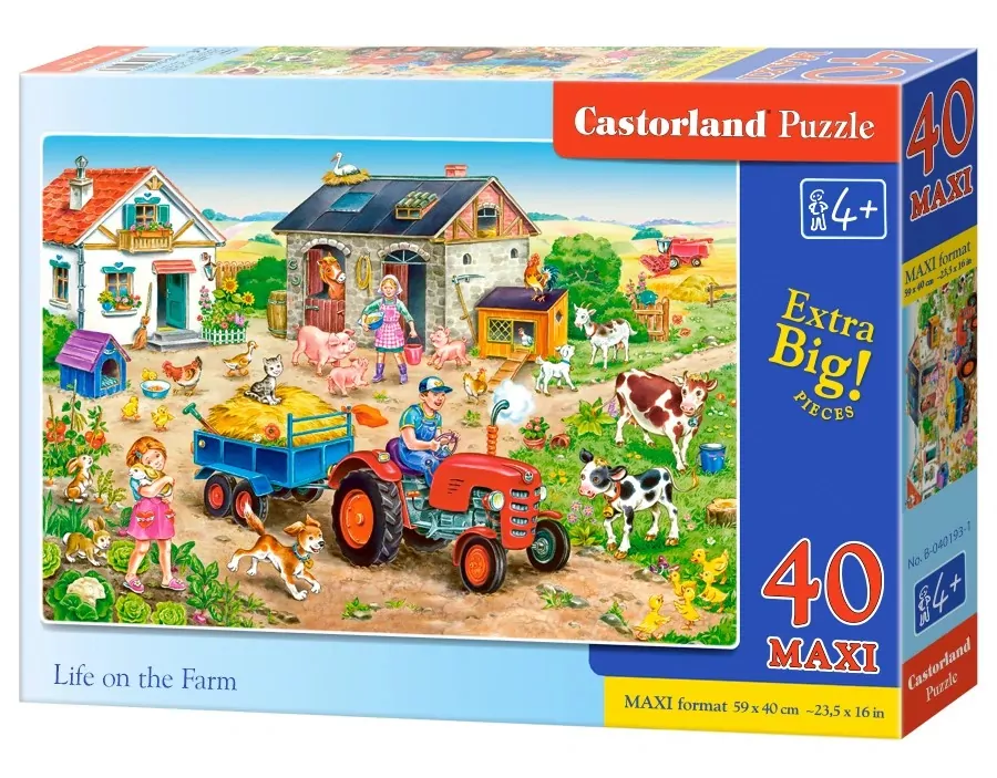 Życie na farmie. Puzzle maxi 40 elementów - tantis.pl