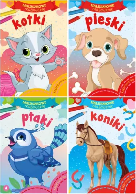 Pakiet: Kotki/ Pieski/ Ptaki/ Koniki. Maluszkowe malowanie. Tom 1-4