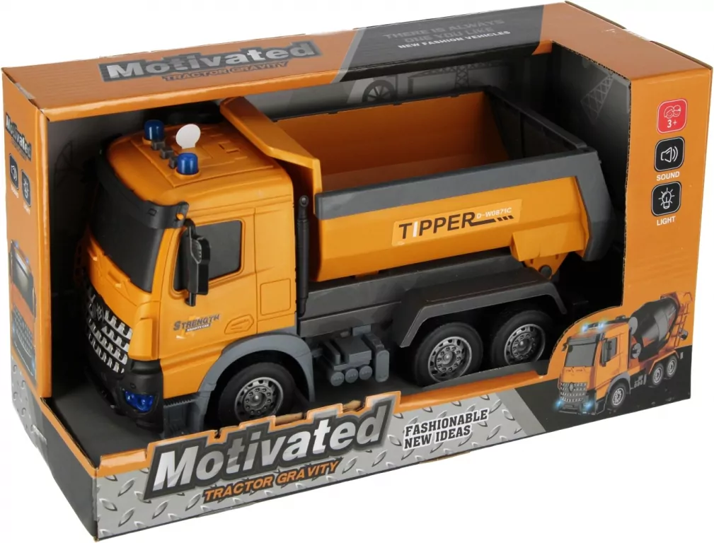 Auto ciężarowe na baterie Wywrotka Mega Creative 543866 - tantis.pl