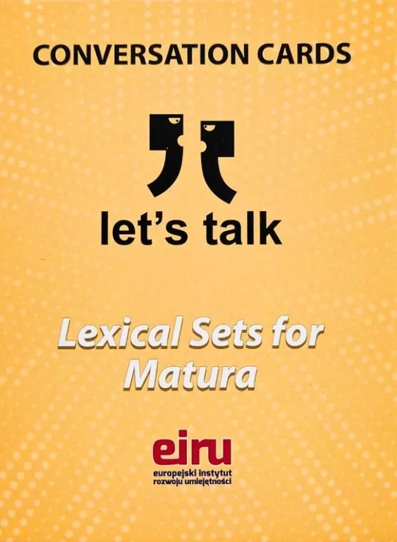 Karty Konwersacyjne Let's talk Lexical Sets for... - tantis.pl
