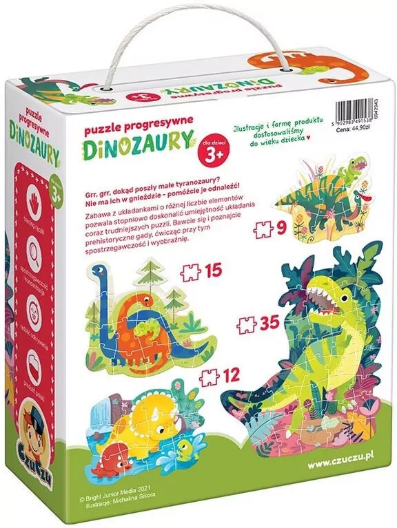 CzuCzu. Puzzle progresywne. 71 Dinozaury - tantis.pl