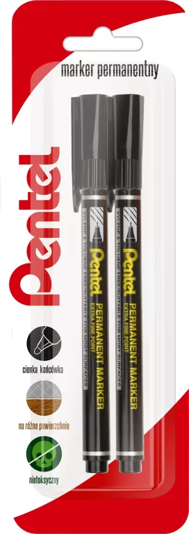 Marker foliopis ekonomiczny z cienką końcówką NF450 czarny, 2 sztuki - tantis.pl