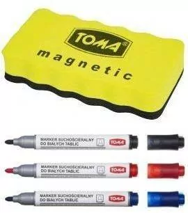 Toma. Marker do tablic 4 kolory + ścierak - tantis.pl