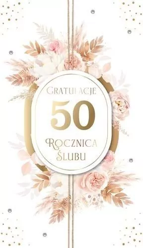 Karnet Rocznica Ślubu 50 - tantis.pl