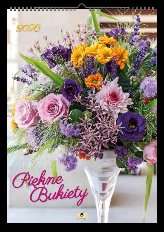Kalendarz 2026 A2 ścienny jednostronny bukiety - tantis.pl