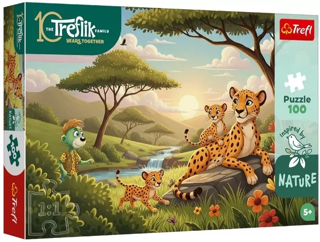 Puzzle 100 Gepardy TREFL - tantis.pl