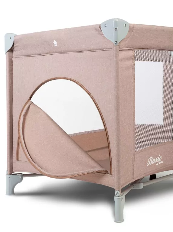 Caretero Łóżeczko turystyczne Basic beżowe - tantis.pl