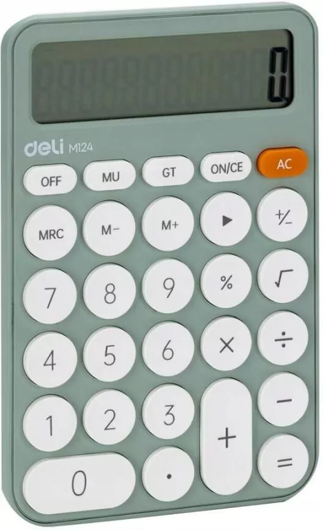 Kalkulator M124 12-pozycyjny zielony DELI - tantis.pl