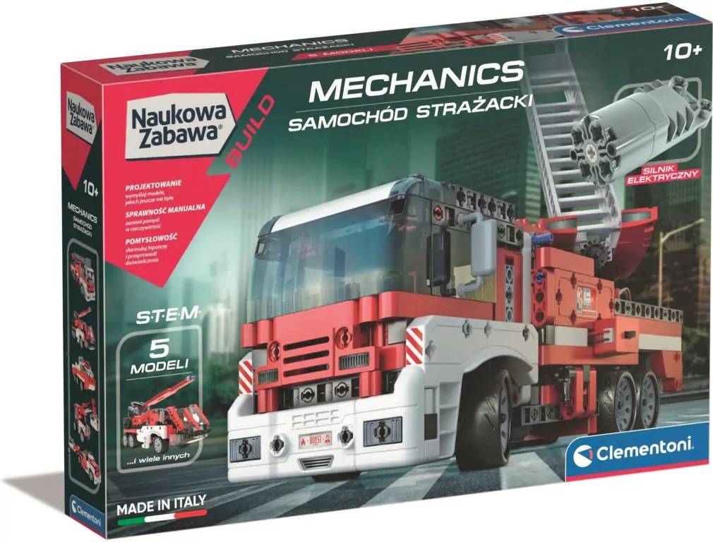 Laboratorium mechaniki. Samochód strażacki Clementoni - tantis.pl